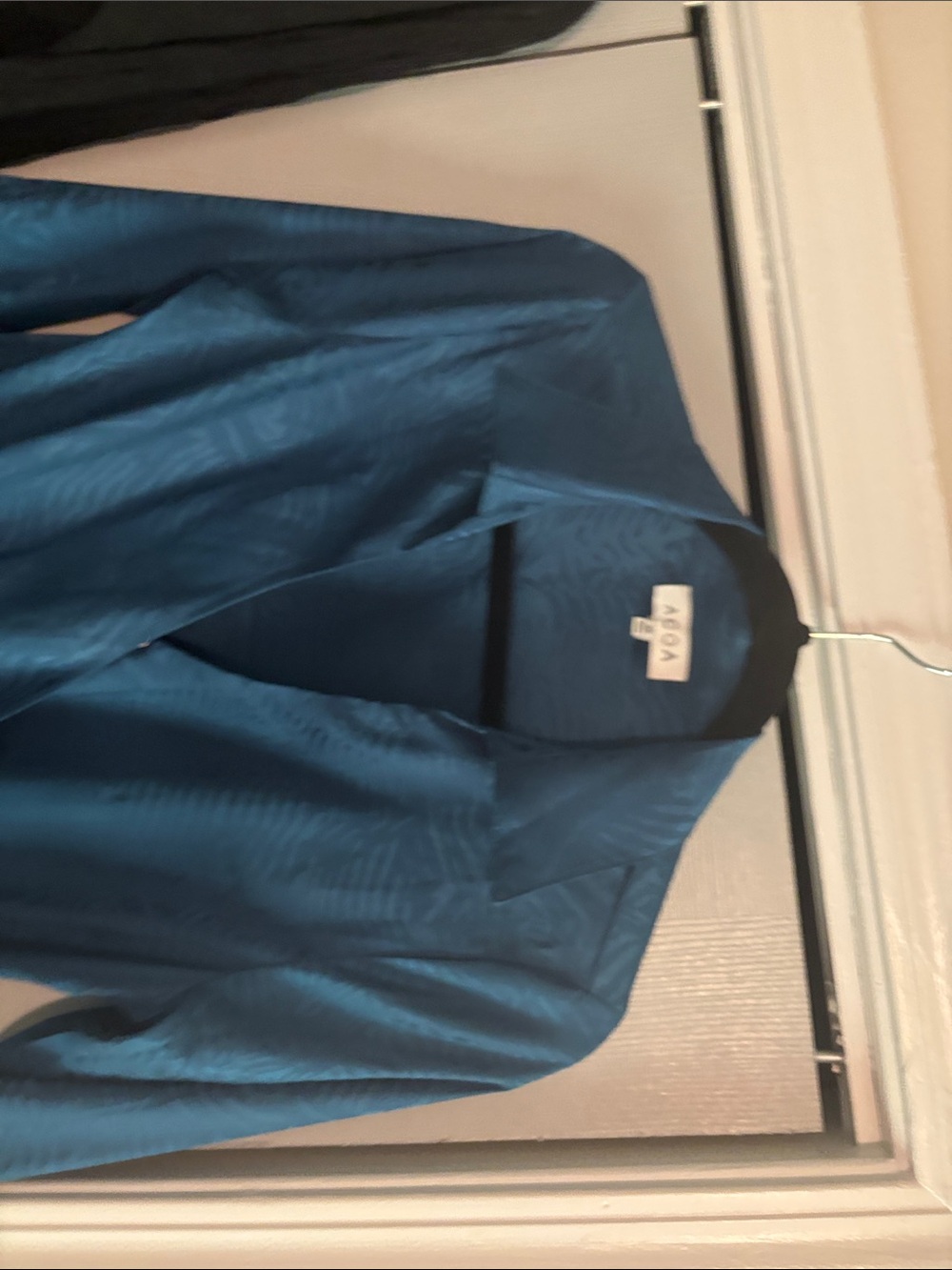 Teal Wrap Long-Sleeve Dress size Medium - Picture 6 of 6